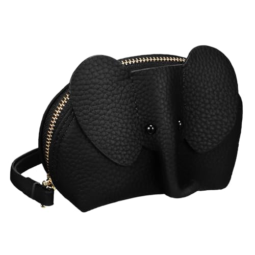 BESPORTBLE Kleine Damen Geldbörse mit Elefantenmotiv Hochwertigem Kompakte Münzgeldtasche mit Kartenfach Leichter Portemonnaie für Kleingeld Karten und Kleine Accessoires Stilvoll und von BESPORTBLE