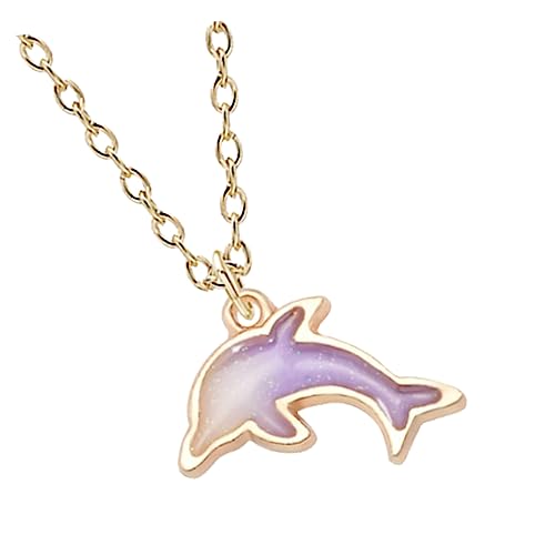 BESPORTBLE Kleine Delphin -halskette Halsketten Geschnitzt Gold Mädchen Schlüssel Delphin-charme Für Anhänger Delphin-schmuck Halskette in Cartoon-form Legierung Violet BESPORTBLE Kleine Delphin -halskette Halsketten Geschnitzt Gold Mädchen Schlüssel Delphin-charme Für Anhänger Delphin-schmuck Halskette in Cartoon-form Legierung Violet von BESPORTBLE