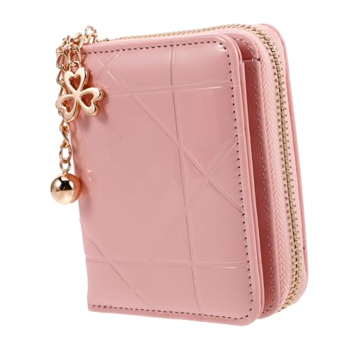 BESPORTBLE Kleine Damen Geldbörse mit Münzfach PU Lackleder Glänzende Akkordeon Geldbörse für Damen Reisetasche Schlüsselhalter Süße Handtasche von BESPORTBLE