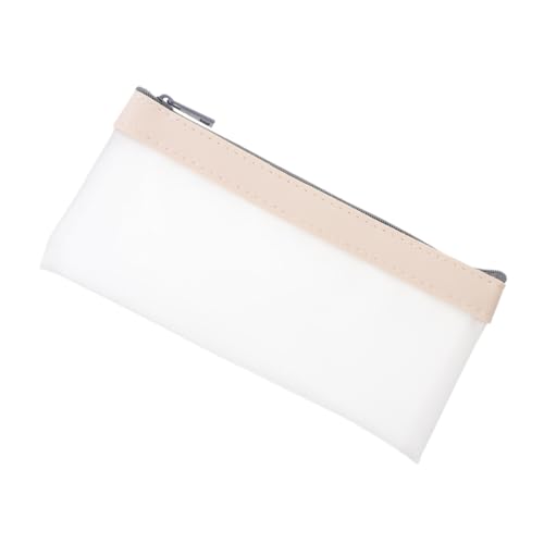 BESPORTBLE Kleine Kosmetiktasche Transparente Geldbörse Münztüten Für Die Bank Tasche Kosmetik Geldbeutel Kasse Kleine Münztasche Taschenorganisator Make-up-Kosmetik TPU Beige von BESPORTBLE