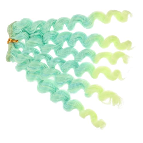 BESPORTBLE Kleine Puppenperücke mit Lockigem Farbverlauf Hitzebeständige DIY haarverlängerung für Puppen Dekoratives Puppenhaar für Bastelprojekte und Puppenherstellung von BESPORTBLE