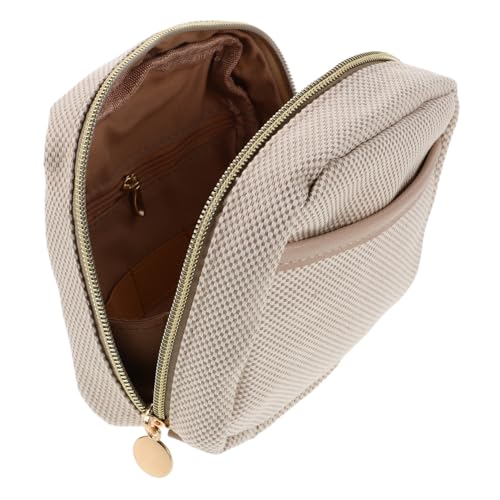 BESPORTBLE Kleine Reise Make-up Tasche aus Strapazierfähigem Polyester mit Reißverschluss und Fächern Kompakt Leicht zu Reinigen für Damen Unterwegs und Kurze Trips von BESPORTBLE