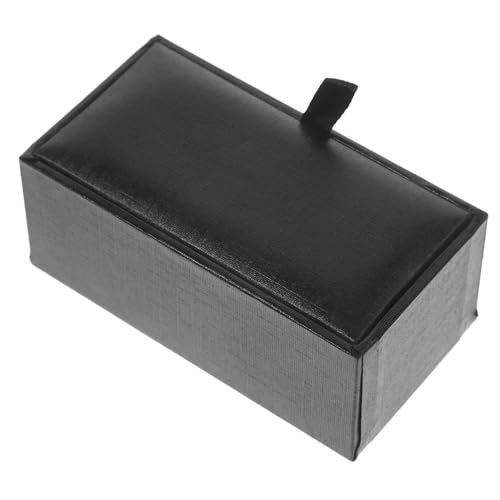 BESPORTBLE Kleine Schwarze Schmuckbox Aus Stoff Für Krawattenclipse Und Manschettenknöpfe Wiederverwendbare Geschenkbox Für Schmuck Eleganter Aufbewahrungsbehälter Für Accessoires von BESPORTBLE