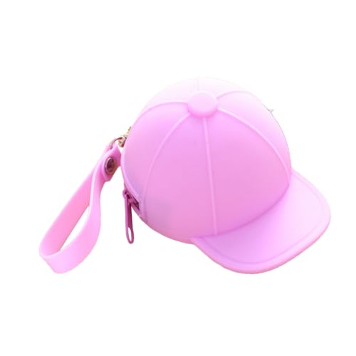 BESPORTBLE Kleine Silikon Münzgeldbörse Baseball Design Leicht Candy Color Mini Portemonnaie für Mädchen mit Reißverschluss und Praktischem Münzfach Zufällige Farbe Zufällige Farbe von BESPORTBLE