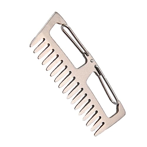 BESPORTBLE Kleiner Anti Statischer Kamm Schlüsselanhänger Aus Titanlegierung Tragbarer Kamm Für Outdoor Leicht Und Hitzebeständig Für Männer Und Frauen Multifunktions Zubehör Für von BESPORTBLE