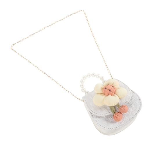 BESPORTBLE Kleiner Mädchen Handtasche mit Blumenmuster Umhängetasche mit Perlen Design für Vielseitige Crossbody Tasche für Reisen Einkaufen und Freizeit Leichte und Kompakte Geldbörse für von BESPORTBLE