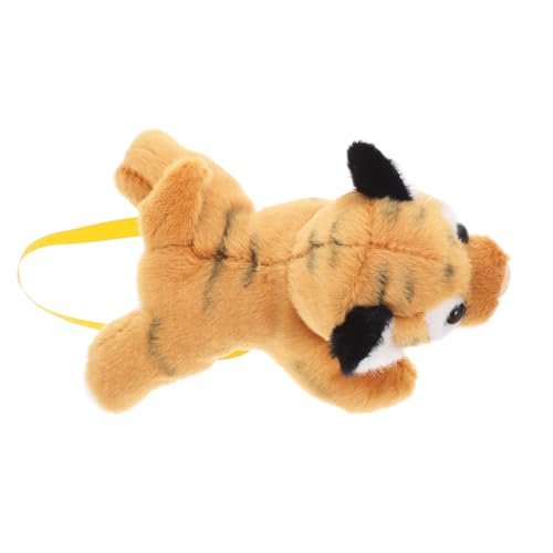 BESPORTBLE Kleines Tiger Plüschtier Schulterfigur Cartoon Design Leicht Tragbar Jungle Party Deko Geschenk Kuscheliges Stofftier Geschenkidee für Erwachsene von BESPORTBLE