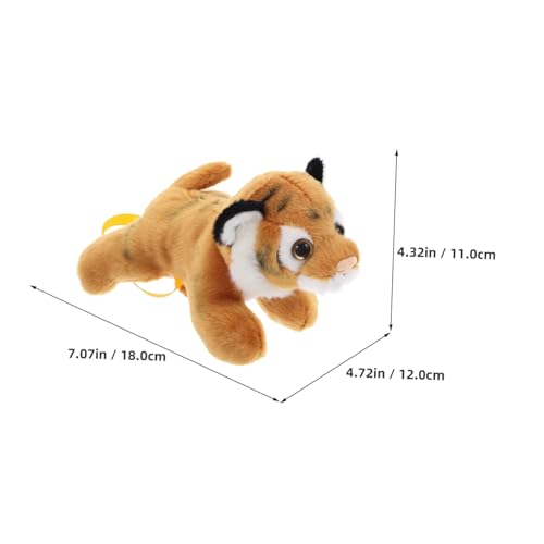 BESPORTBLE Kleines Tiger Stofftier Plüschtier Cartoon Design Jungle Party Kostüm Zubehör Kuscheltier für Erwachsene Realistisches Stehendes Plüsch Tierdoll als Partybevorzugung von BESPORTBLE