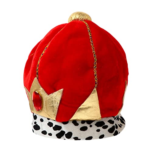 BESPORTBLE König Krone Hut Königskrone Hut Königskrone Kopfschmuck Kinderkönigskronenhut König Kopfschmuck Mode Königskrone Partyversorgung Königskrone Leistung Königskrone Rot Tuch von BESPORTBLE