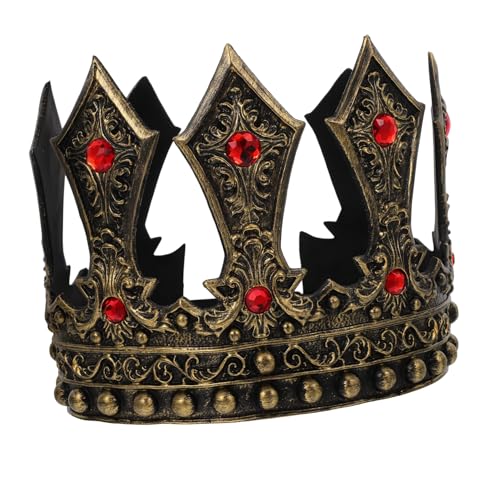 BESPORTBLE Königskrone Für Männer Und Jungen Verstellbare Leichte Krone Im Mittelalterlichen Design Kostümzubehör Für Fasching Halloween Und Geburtstagsfeiern von BESPORTBLE