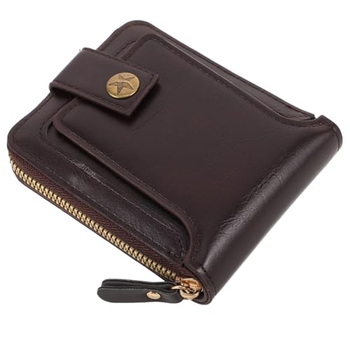 BESPORTBLE Reißverschlussgeldbörse Für Herren Mit Kartenhalter Kompakte Geldbörse Mit Reißverschluss Kleine Herren-geldbörse Mit RFID-Schutz Tragbare Geldbörse Für Reisen Und Alltag von BESPORTBLE