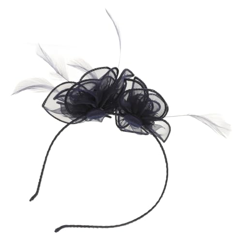 BESPORTBLE Fascinator-stirnband Blau Mit Blumendesign Europäisches Stil-accessoire Für Damen Hochzeit Und Teeparty Kopfbedeckung Für Besondere Anlässe von BESPORTBLE