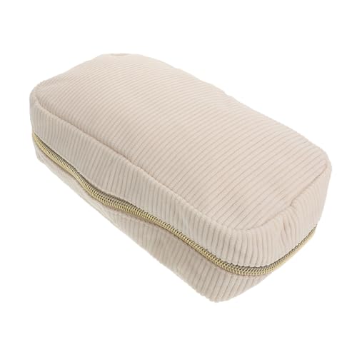 BESPORTBLE Kosmetiktasche Corduroy Kleine Make-up Tasche Damen Schminktasche Reisetasche Multifunktional Tragbar Modisch Schlicht Alltag Reise Büro von BESPORTBLE