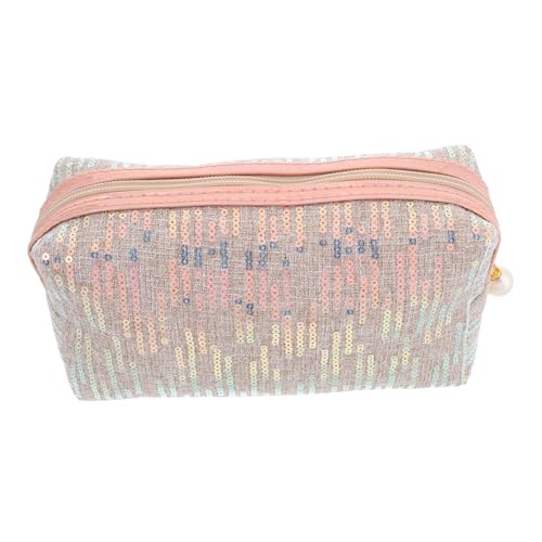 BESPORTBLE Kosmetiktasche Mit Pailletten Für Damen Make-up-Tasche Aus Strapazierfähigem Stoff Kleiner Organizer Für Reisen Und Alltag Reißverschluss-Aufbewahrungstasche von BESPORTBLE