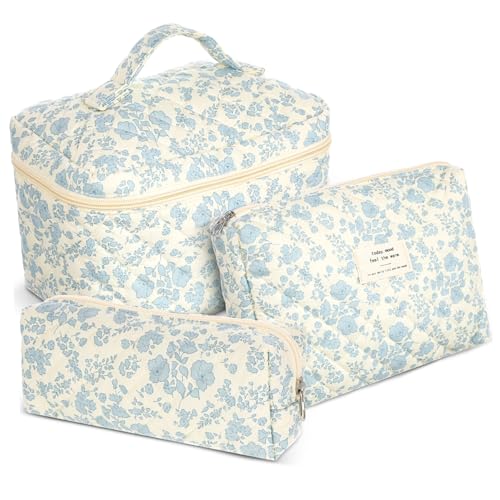 BESPORTBLE Kosmetiktasche Mit Reißverschluss Für Reise Make-up-Organizer Mit Blumenmuster Tragbare Hautpflegetasche Für Damen Vielseitige Aufbewahrungstasche von BESPORTBLE
