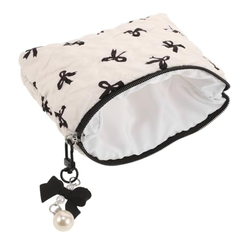 BESPORTBLE Kosmetiktasche Für Damen Mit Schleifendesign Make-up-Aufbewahrungstasche Tragbare Reise-kulturtasche Kosmetik-Handtasche Glatter Reißverschluss Leicht Zu Reinigen von BESPORTBLE