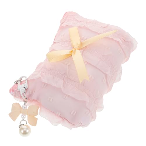 BESPORTBLE Kosmetiktasche Mit Schleife Reise-Make-up-Tasche Aus Polyester Mit Reißverschluss Geräumiger Kosmetik-Organizer Für Make-up Pinsel Und Hautpflegeprodukte von BESPORTBLE