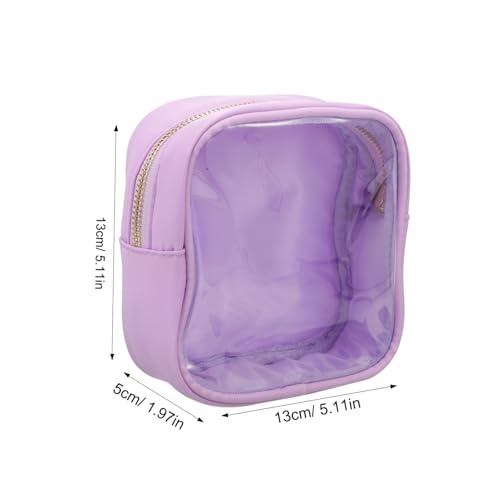 BESPORTBLE Kosmetiktasche in Bonbonfarbe Reise-Kulturbeutel Toilettenbeutel klar LED Toilettenartikel in Reisegröße Reiseutensilien für Damen, Toilettenartikel PVC Violet von BESPORTBLE