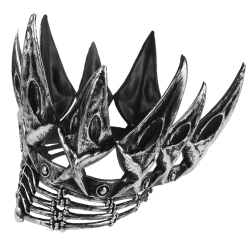 BESPORTBLE Krähenkrone Schaumkronen Gothic-kopfbedeckung Cosplay-krone Groß Krone Für Cosplay Hochzeits-abschlussball-party-gastgeschenk Karneval Gotische Krone Kostüm Gothic-krone Silver Rp von BESPORTBLE