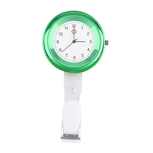 BESPORTBLE Krankenschwester Taschenuhr Mit Karabiner Grüne Quartz Hängeuhr Tragbare Arztuhr Klare Ziffern Langlebiges Material Für Medizinisches Personal von BESPORTBLE