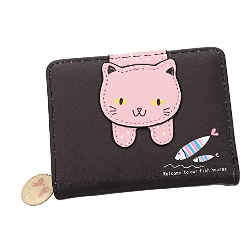 BESPORTBLE Kreative Cartoon Geldbörse Für Mädchen Tragbare PU Münz Und Kartenaufbewahrung Niedliches Katzen Design Multifunktionale Geldbörse Für Schüler Und Damen von BESPORTBLE