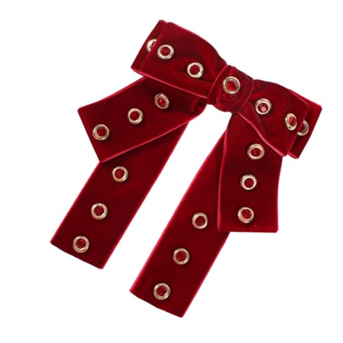 BESPORTBLE Kreative Haarklammer Schleifen design Frühling clip Leichtes Langlebiges Stoffhaar accessoire für Frauen Geeignet für Party Festival Alltag Modischer Roter Pferdeschwanzhalter von BESPORTBLE