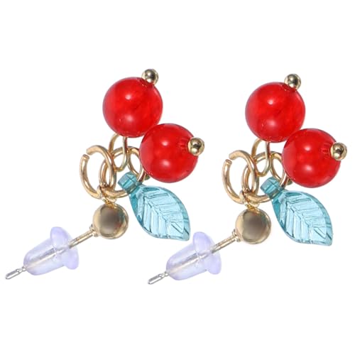 BESPORTBLE Kreative Ohrringe Damen Ohrstecker Retro Rot Modisch Langlebig Auffällig Schmuck für Party Hochzeit Valentinstag Alltag von BESPORTBLE