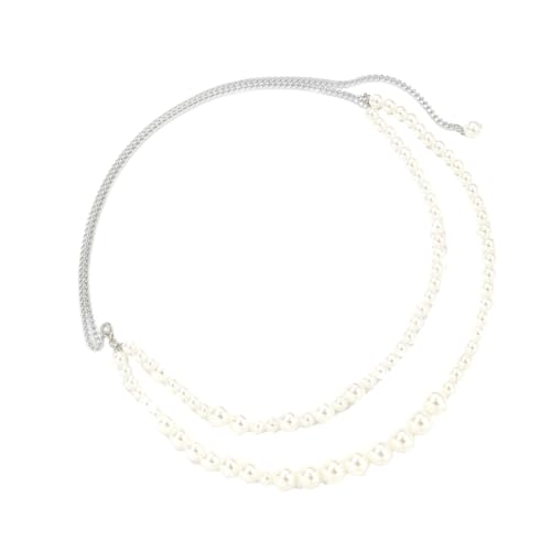 BESPORTBLE Kreative Perlen Körperkette Silberne Kette für Damen Leicht Langlebig für Partys zu Jedem Outfit Vielseitig Einsetzbar Modischer Taillengürtel von BESPORTBLE