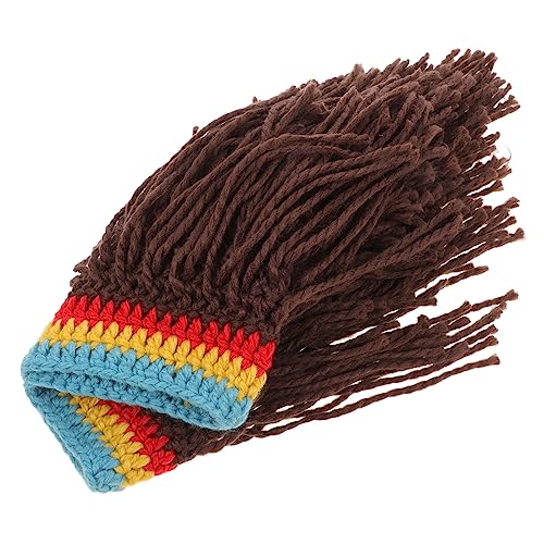 BESPORTBLE Kreativer Hut mit Verrückter Perücke Handgestrickte Wintermütze für Damen Herren für Partys Besondere Anlässe Warm Auffällig Perfektes für Unvergessliche von BESPORTBLE