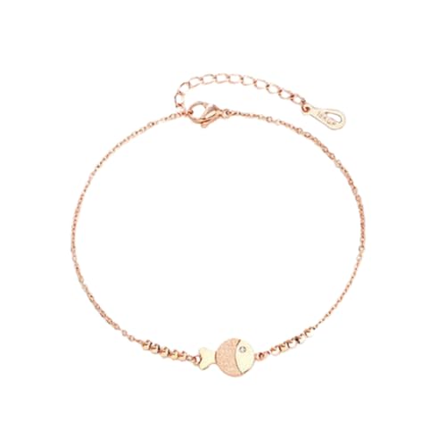 BESPORTBLE Kreatives Fußkettchen mit Fischdesign Knöchelschmuck Kette für Damen Verstellbare Fußanhänger für Sommer Strand von BESPORTBLE