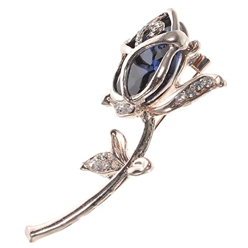 BESPORTBLE Kristallglas Rosenbrosche mit Strass Lustiger Dekorativer Anstecker für Damen Eleganter Blütenanhänger für Kleidung und Taschen Leichtes Tragbares Schmuckaccessoire von BESPORTBLE