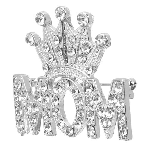 BESPORTBLE Mom Krone Brosche Anstecknadel Für Damen Elegante Geschenkidee Zum Muttertag Stilvoll Und Einzigartig Einfach Zu Tragen Dekorativer Schmuck Für Kleidung Und Taschen von BESPORTBLE