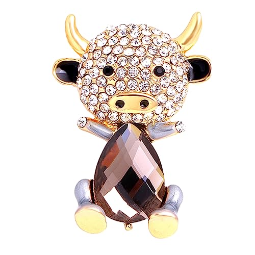BESPORTBLE Kühe Brosche Legierung mit Öl Elegantes Kleidungszubehör für Frauen Anstecknadel für Hochzeiten Partys Attraktives von BESPORTBLE
