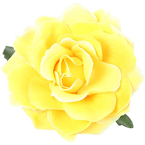BESPORTBLE Gelbe Blume Haarklammer Blumenbrosche Rosenhaarspange Blumen Haarspange Groß Für Mädchen Party Hochzeit Accessoire von BESPORTBLE