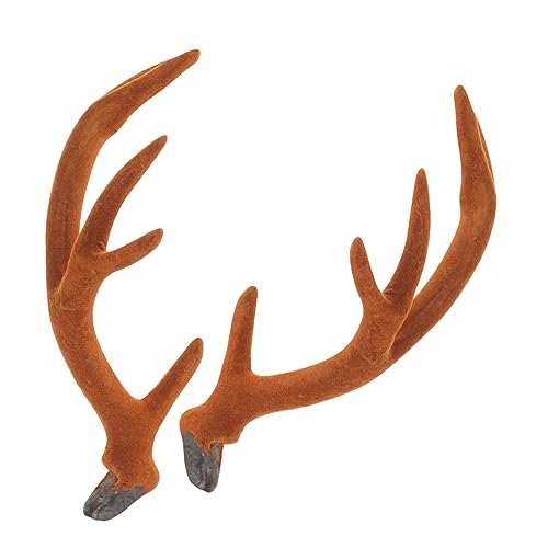 BESPORTBLE Künstliche Rentiergeweihe Braun DIY Headband Making Accessories für Weihnachten Haarreif Dekoration Bastelzubehör Vielseitig Verwendbar und Leicht Anzubringen von BESPORTBLE