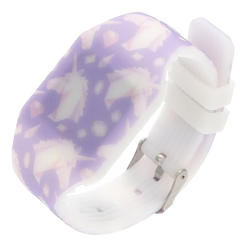 BESPORTBLE Led-Touch-kinderuhr Mit Einhorn-Design Cartoon-Uhr Mit Silikonband Für Jungen Und Mädchen Praktische Studentenuhr Mit Leuchtenden Farben Für Freizeit Und Partys von BESPORTBLE