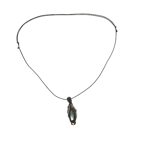 BESPORTBLE Natürliche Labradorithalskette Mit Steinanhänger Für Männer Und Frauen Natursteinhalsanhänger Kristallschmuck Für Frauen Und Männer von BESPORTBLE