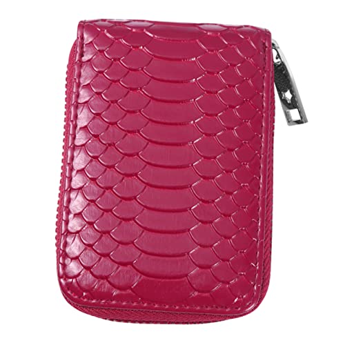 BESPORTBLE Leder Kartentasche Für Männer Orgel Geldbörse Mit Reißverschluss Eleganter Kreditkartenhalter Im Schlangenleder Design Kompaktes Portemonnaie Rosé Purpur BESPORTBLE Leder Kartentasche Für Männer Orgel Geldbörse Mit Reißverschluss Eleganter Kreditkartenhalter Im Schlangenleder Design Kompaktes Portemonnaie Rosé Purpur von BESPORTBLE