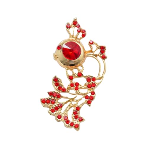 BESPORTBLE Legierungsbrosche Strassbrosche Pin Fisch Reversnadeln einfache Anstecknadel Fisch Brosche rot von BESPORTBLE