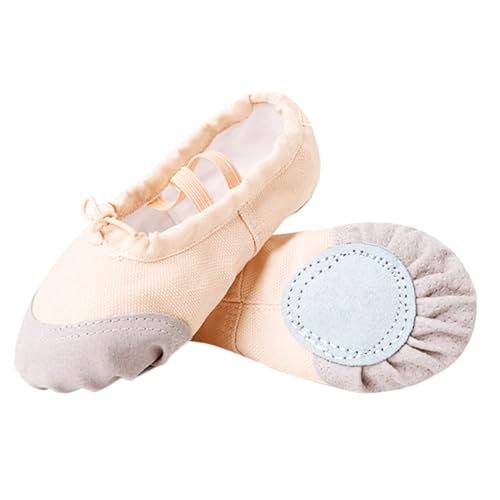 BESPORTBLE Leichte Atmungsaktive Ballettschuhe für Mädchen mit Rutschfester Sohle Weiche Yogaschuhe für Damen Hautfarbene Flexible Tanzschläppchen für Ballett Gymnastiktraining von BESPORTBLE