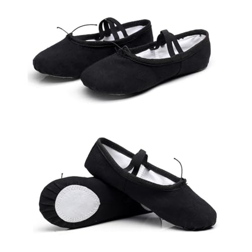 BESPORTBLE Leichte Ballettschuhe aus Atmungsaktivem Material mit Rutschfester Sohle Elastischem für Sicheren Halt Geeignet für Yoga Ballett Modernen und Gesellschaftstanz Schwarz von BESPORTBLE