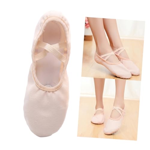 BESPORTBLE Leichte Ballettschuhe mit Elastischem rutschfeste Gymnastikschläppchen für Junge Mädchen und Erwachsene Weiche Sohle für Yoga Tanz und Ballett von BESPORTBLE