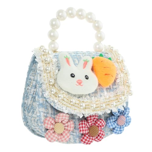 BESPORTBLE Leichte Mädchen Crossbody Bag aus Baumwoll leinen wollmix Kleine Schultertasche Praktische Mini Umhängetasche für Alltag und Freizeit Vielseitig Tragbar in Karottenblau von BESPORTBLE