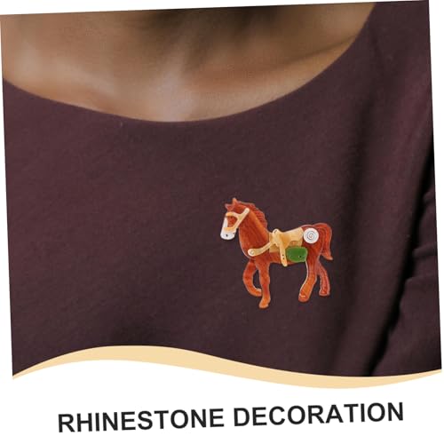 BESPORTBLE Pferdebrosche Für Damen Cartoon-anstecknadel Aus Metall Süße Kleidungsbrosche Mit Pferd Reversbrosche Für Frauen Pferdeschmuck Broschennadeln Für Damen Hut Tasche Anzug Kleid von BESPORTBLE