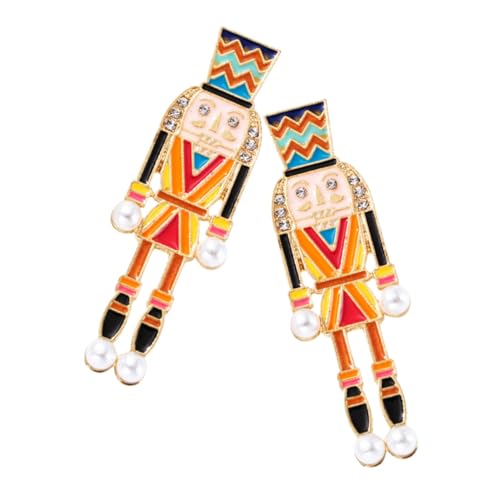 BESPORTBLE Leichte Nutcracker Soldaten Ohrstecker Metall und Einzigartiger Cartoon Ohrring für Mädchen Festliche Ohrhänger Passend zu Verschiedenen Outfits und Alltagsszenarien von BESPORTBLE