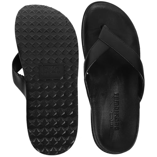BESPORTBLE Leichte Sommer Slipper für Damen und Herren Modische Bequeme Hausschuhe mit Rutschfester Dicker Sohle Geeignet für Innen und Außenbereich Casual Flip Flops in Schwarz von BESPORTBLE