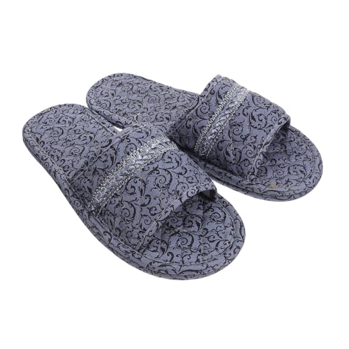 BESPORTBLE Leichte Waschbare Hausschuhe mit Weichem Stoffsohlenbezug Atmungsaktiv und Rutschfest Offene Zehen Komfortabel für Herren für Gäste Reisen und Innenbereich von BESPORTBLE