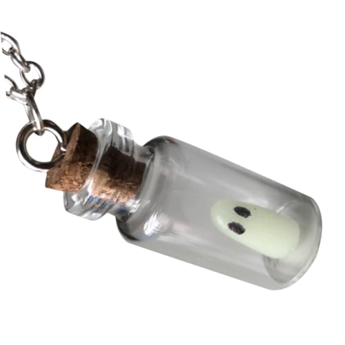 BESPORTBLE Leuchtende Glasflasche Halskette mit Kette Handgefertigtes Fläschchen Anhänger Langlebiges und Metall Einzigartiger Halloween Schmuck für Damen und Herren Vielseitig für Party und von BESPORTBLE