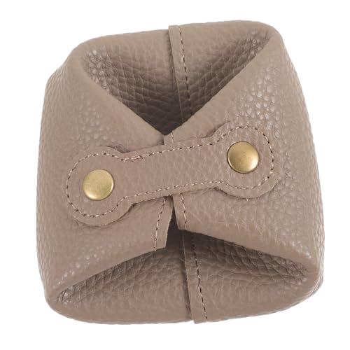 BESPORTBLE Lippenstift-Aufbewahrungstasche Klein Für Frauen Geldbörse Für Makeup Tasche Geldbörse Mit Verschluss Münzbeutel Mini-Make-up Kosmetiktasche Schlüssel Brown Pu von BESPORTBLE