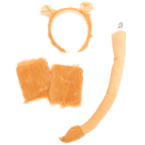 BESPORTBLE Löwenstirnband Mit Und -requisite Inklusive Handschuhen Tierohren-stirnband Für Kostüme Und Karneval Aus Plüsch Und Kunststoff Passend Für Erwachsene Und von BESPORTBLE